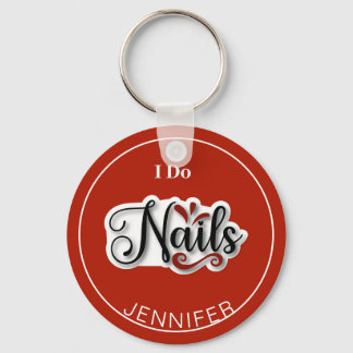 Porte-clés Red Modern I Do Nails Nail Technicien Porte - clé