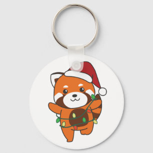 Porte-clés Red Panda Christmas Winter Animaux Red Pandas Keyc