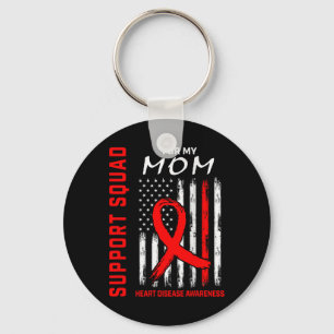 Porte-clés Red Ribbon Maman Maladie cardiaque Drapeau de sens