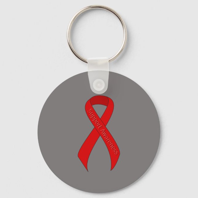 Porte-clés Red Ribbon Support Awareness (Recto)