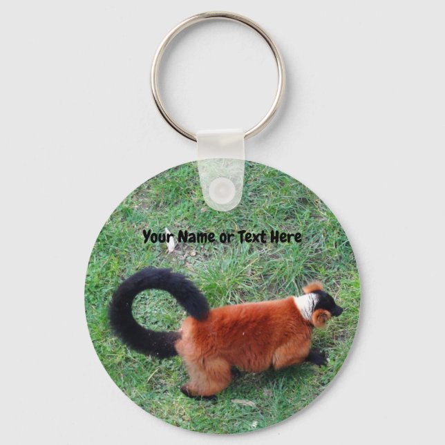 Porte-clés Red Ruffed Lemur #2 Keychain (Recto)