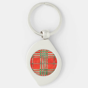 Porte-clés RED SCOTT TARTAN Swirl Porte - clé métallique