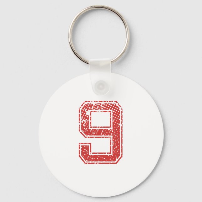 Porte-clés Red Sports Jerzee Numéro 9 (Recto)