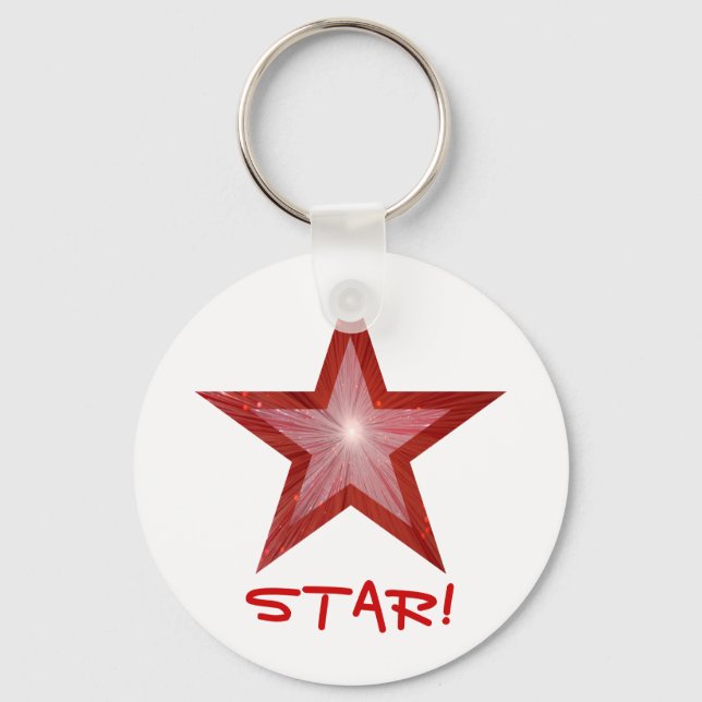 Porte-clés Red Star 'STAR' porte - clé blanc (Recto)