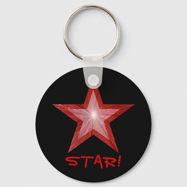 Porte-clés Red Star 'STAR' porte - clé noir (Recto)
