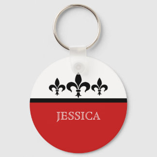 Porte-clés Red Swanky Fleur De Lis Keychain