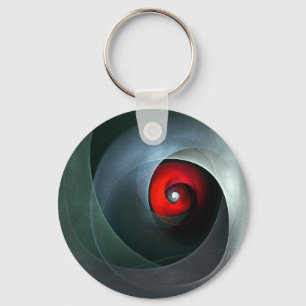 Porte-clés Red Swirl Artistique moderne Art Abstrait Motif #1