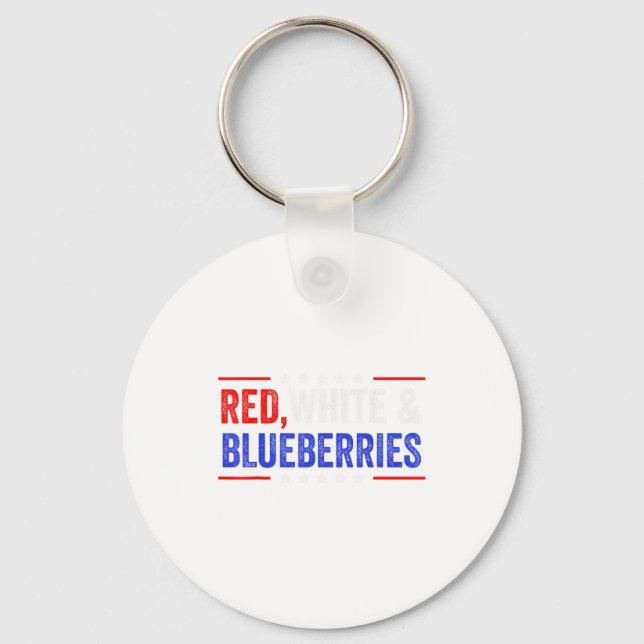 Porte-clés Red, White And Blueberries Patriot Dom 2025  (Recto)