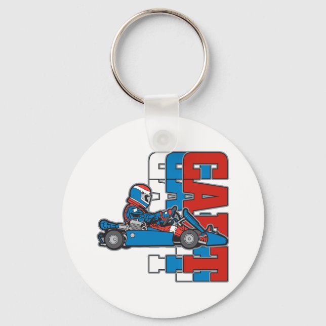 Porte-clés Red, White Blue Go Cart (Recto)