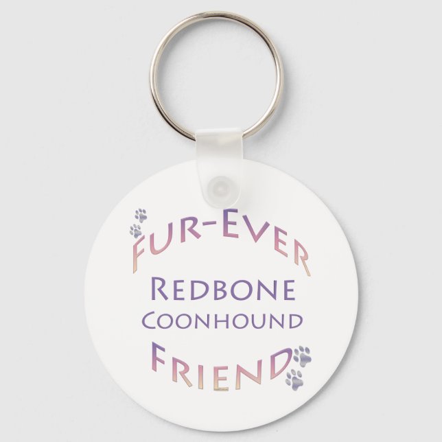 Porte-clés Redbone Coonhound Furever Friend (Recto)