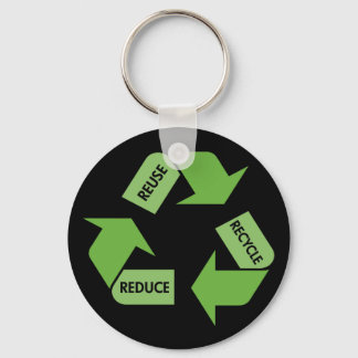 Porte-clés Réduction de la réutilisation du recyclage vert