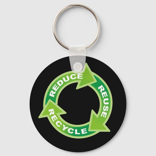 Porte-clés Réduire la réutilisation du Porte - clé de recycla (Recto)