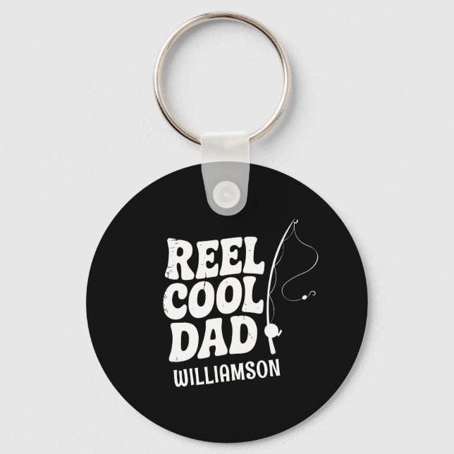 Porte-clés Reel Cool Papa Pêche Funny Fête des pères cadeau (Recto)