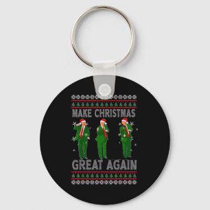Porte-clés Refaire Noël Grande Encore Santa Trump Danse Moche