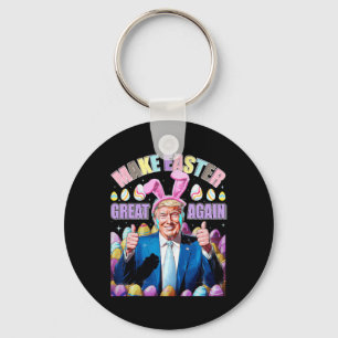 Porte-clés Refaire Pâques Grande Encore Drôle de Lapin Trump 