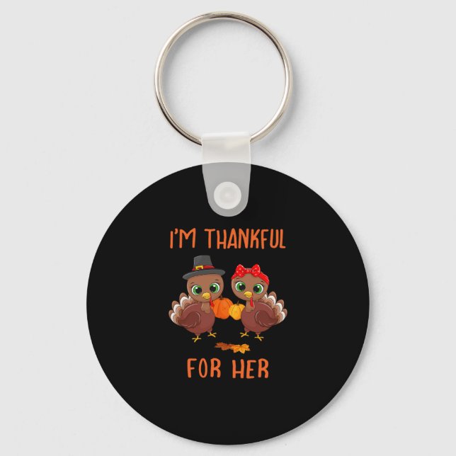 Porte-clés Refaire Thanksgiving Great Again Trump Dinde Drôle (Recto)