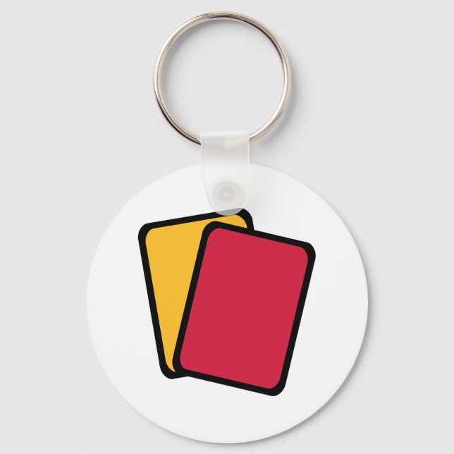 Porte-clés Referee red yellow card (Recto)