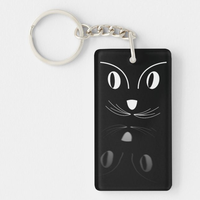 Porte-clés reflet de chat (Devant)