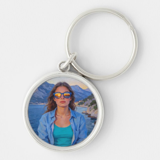 Porte-clés Reflets du coucher de soleil méditerranéen – Moder (Devant)