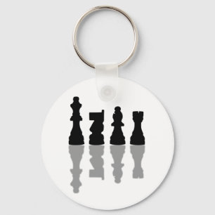 Porte-clés Réflexion de pièces d'échecs