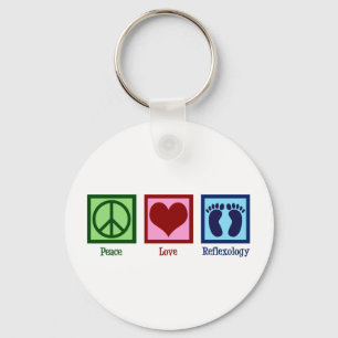 Porte-clés Reflexologist Peace Love Reflexology Foot Massage
