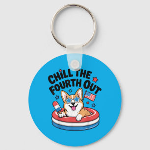 Porte-clés Refroidir le quatrième en dehors du mignon Corgi p