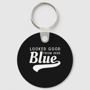 Porte-clés Regardait bien d'ici bleu Softll jour de match drô