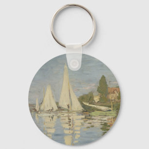 Porte-clés Régates à Argenteuil, peinture à l'huile, Claude M