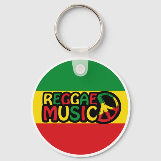 Porte-clés Reggae Design de musique avec style rastafari et c (Recto)