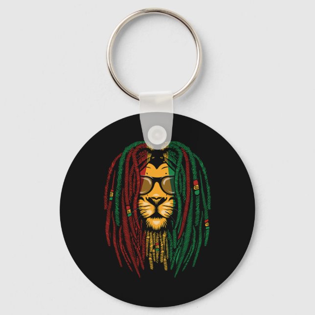 Porte-clés Reggae Lion Dreadlocks Wild Cat Rasta Afrique Rast (Recto)