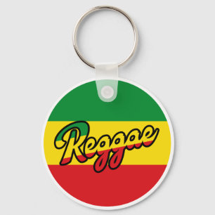 Porte-clés Reggae Musique avec couleurs du drapeau reggae