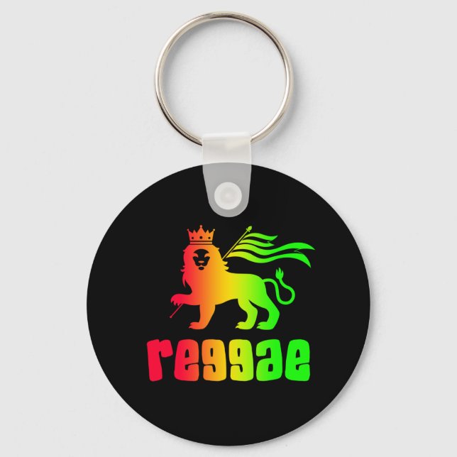 Porte-clés Reggae Rasta Lion  (Recto)