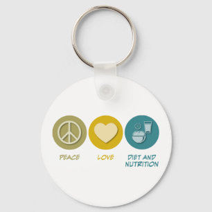Porte-clés Régime et nutrition d'amour de paix