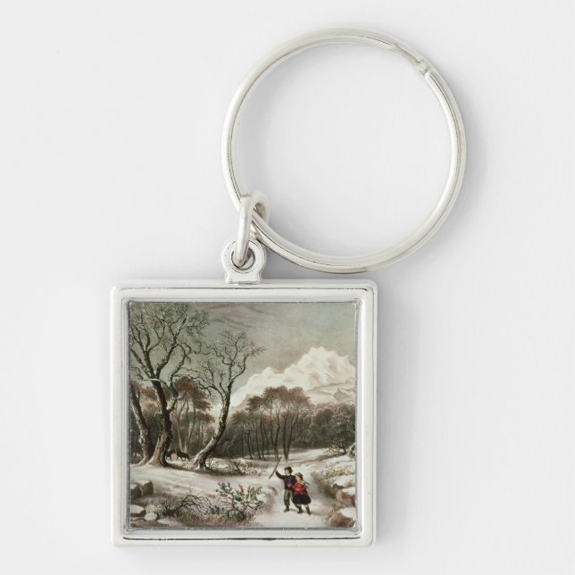 Porte-clés Régions boisées en hiver (Devant)
