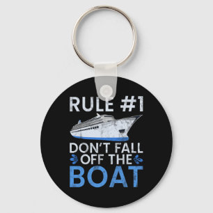 Porte-clés Règle #1 Ne Pas Tomber Du Bateau Famille De Croisi