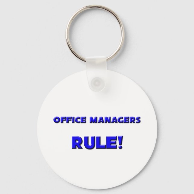 Porte-clés Règle des gestionnaires de bureau ! (Recto)
