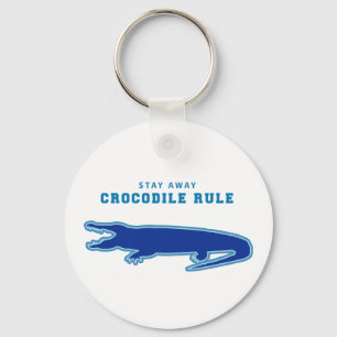 Porte-clés Règle du crocodile (bleu)