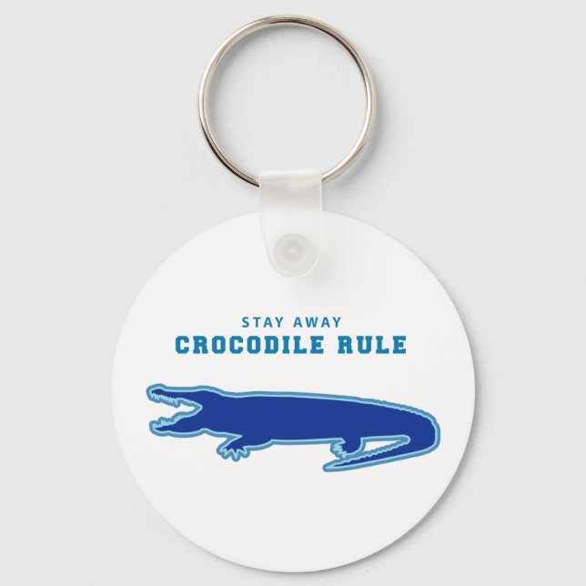 Porte-clés Règle du crocodile (bleu) (Recto)