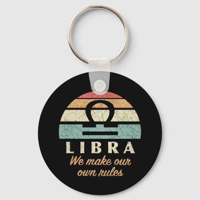 Porte-clés Règles de Zodiac de Libra Funny (Recto)