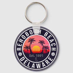 Porte-clés Rehoboth Beach Delaware Retro Sunset Souvenirs 60 