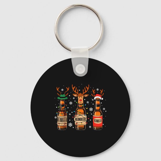 Porte-clés Reinbeers Funny Reindeer Beer Christmas Drinking X (Recto)