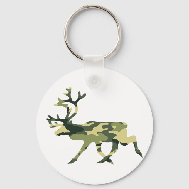 Porte-clés Reindeer / Caribou Woodland Camouflage / Camo (Recto)