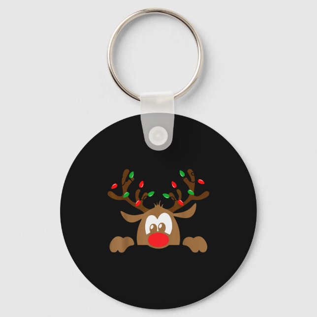Porte-clés Reindeer Face Matching Family Christmas Deer Girl  (Recto)