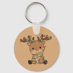 Porte-clés Reindeer Joyeux Noël Animaux d'hiver Deer Keych