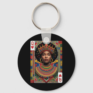 Porte-clés Reine africaine Carte Mélanine Fierté noire Blm Ju
