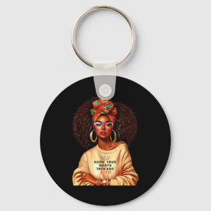Porte-clés Reine Afro Femme Noire Africaine Mélanine Histoire