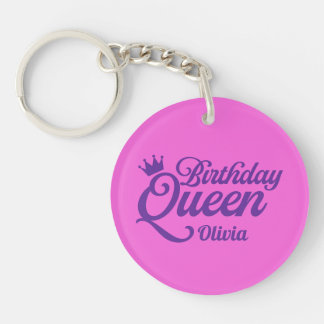 Porte-clés Reine d'anniversaire