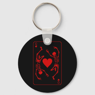 Porte-clés Reine Des Coeurs Costume Squelette Halloween Jouer