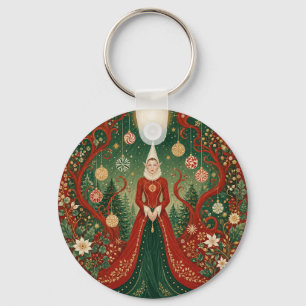 Porte-clés Reine des elfes de la forêt enchantée de Noël