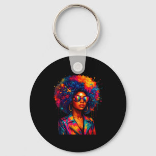 Porte-clés Reine des femmes noires Afro Africaine Mélanine qu